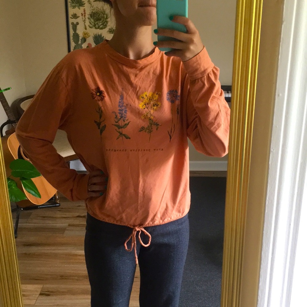 Dirtee Laundry Orange Long Sleeve Graphic Tee